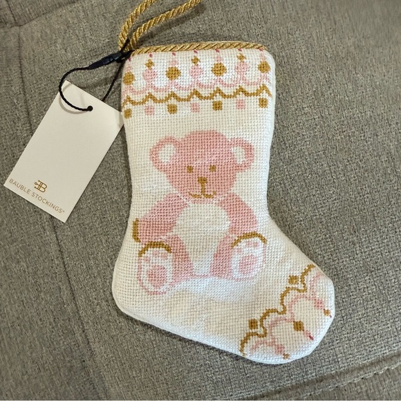 Bauble Stocking in “Bear-y Christmas” in Pink. New with all Original Packaging - Picture 3 of 13